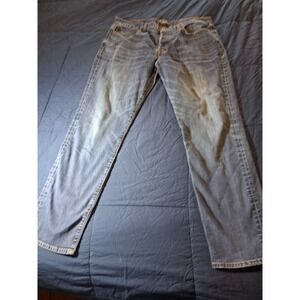 Lucky Brand Jeans Mens 38x32 Blue 121‎ Heritage Slim Denim Button Fly Dark Wash